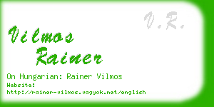 vilmos rainer business card